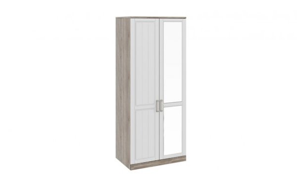 Шкаф для одежды с 1-ой глухой и 1-ой зеркальной дверями Прованс СМ-223.07.005 (Трия)